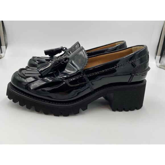 Church’s English Shoes Colleen Chunky Tassel Loafers Black Patent Leather Sz 35 - Picture 4 of 11